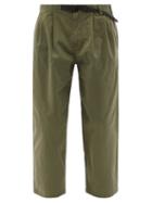 Matchesfashion.com Gramicci - Gurkha Pleated Cotton-blend Twill Trousers - Mens - Green