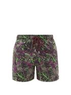 Matchesfashion.com Vilebrequin - Moorise Palm-print Swim Shorts - Mens - Green Multi