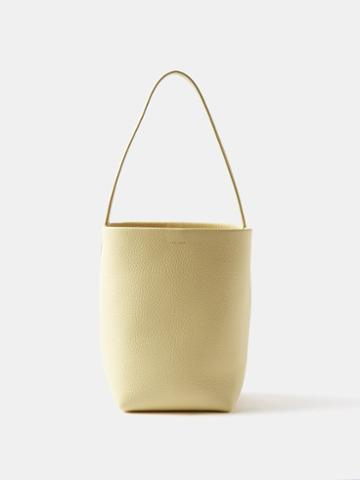 The Row - Park Small Grained-leather Tote - Womens - Light Yellow