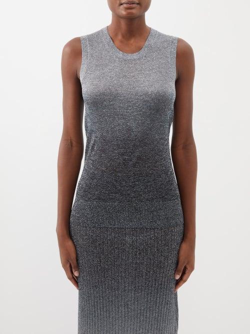 Joseph - Dip-dye Knitted Tank Top - Womens - Silver
