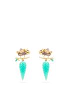 Matchesfashion.com Daniela Villegas - Sir Joseph Banks Emerald & 18kt Gold Earrings - Womens - Green Gold