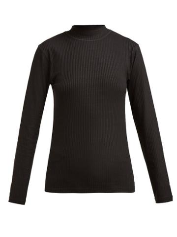 Matchesfashion.com Eytys - Toni Ribbed Stretch Jersey T Shirt - Womens - Black