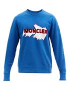 2 Moncler 1952 - Logo-appliqu Cotton-jersey Sweatshirt - Mens - Blue