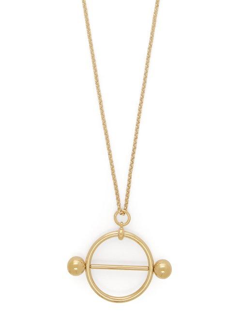 Matchesfashion.com Jw Anderson - Disc Pendant Necklace - Womens - Gold