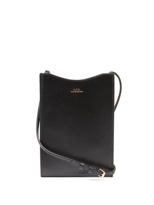 Ladies Bags A.p.c. - Jamie Leather Cross-body Bag - Womens - Black