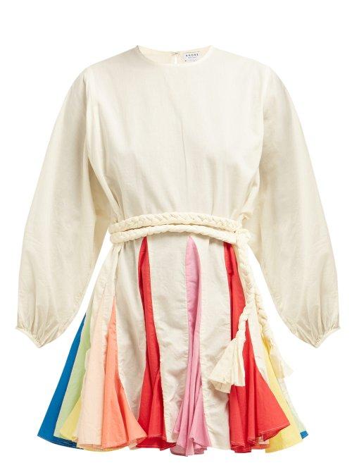 Matchesfashion.com Rhode Resort - Ella Cotton Mini Dress - Womens - Rainbow