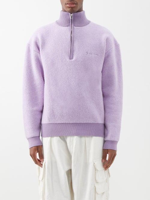 Jacquemus - Berger Merino-blend Fleece Sweater - Mens - Light Purple