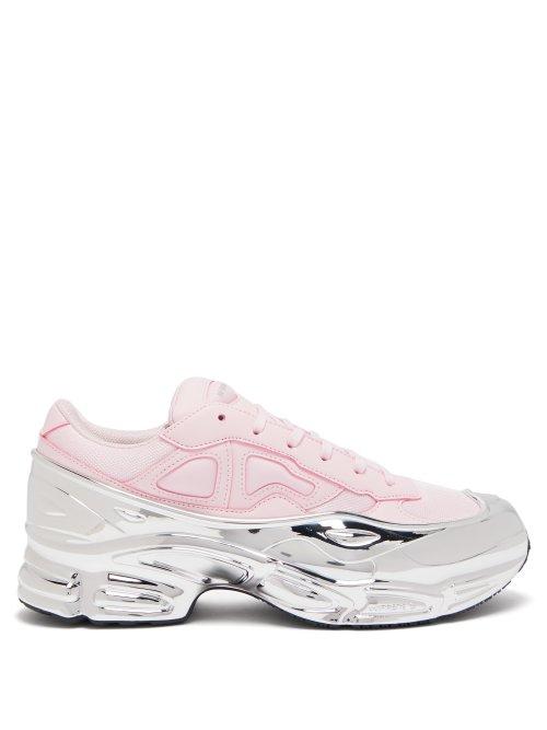Matchesfashion.com Raf Simons X Adidas - Ozweego Metallic Wrap Leather Trainers - Mens - Pink Multi