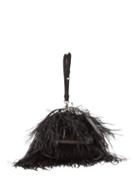 Matchesfashion.com Marques'almeida - Feather-embellished Leather Cross-body Bag - Womens - Black