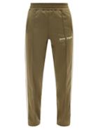 Palm Angels - Logo-print Jersey Track Pants - Mens - Green