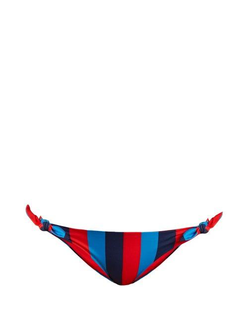 Matchesfashion.com Solid & Striped - The Jane Striped Bikini Briefs - Womens - Red Multi