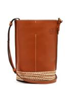 Matchesfashion.com Loewe - Gate Leather And Linen Bucket Bag - Womens - Tan Multi