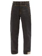 Matchesfashion.com Jacquemus - Topstitched Relaxed-leg Jeans - Mens - Navy