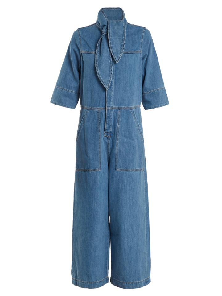 M.i.h Jeans Calman Wide-leg Denim Jumpsuit
