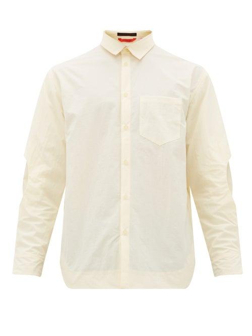 Matchesfashion.com Eckhaus Latta - Elbow Cutout Shirt - Mens - Cream