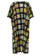 Matchesfashion.com Ashish - Sequinned Crochet Effect Poncho - Womens - Green Multi