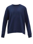 Derek Rose - Quinn Cotton-blend Jersey Sweater - Womens - Navy