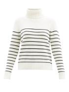 Matchesfashion.com Nili Lotan - Molly Striped Cashmere Roll-neck Sweater - Womens - White Black