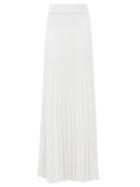 Matchesfashion.com Gabriela Hearst - Dixie Pleated Wool Midi Skirt - Womens - White