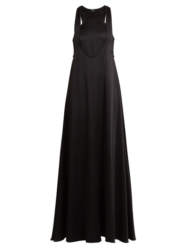 Valentino Double-layered Hammered-satin Gown