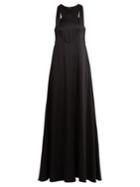 Valentino Double-layered Hammered-satin Gown