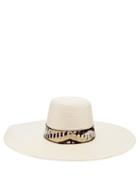 Matchesfashion.com Missoni Mare - Jacquard Trim Woven Hat - Womens - White