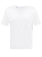 Wardrobe.nyc Wardrobe. Nyc - Padded-shoulder Cotton-jersey T-shirt - Womens - White