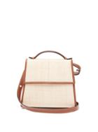 Matchesfashion.com Hunting Season - The Top Handle Leather And Canvas Shoulder Bag - Womens - Tan Multi