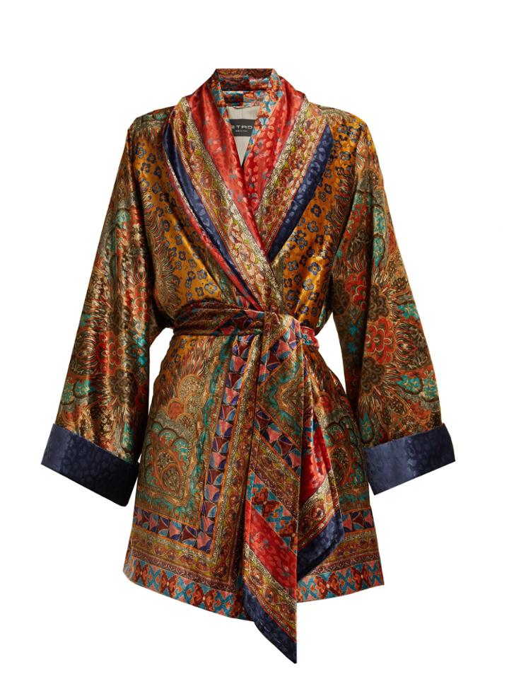 Etro Sunstone Printed Devor-velvet Jacket