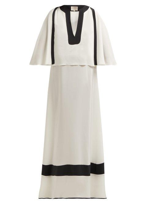 Matchesfashion.com Zeus + Dione - Callas Panelled Silk Maxi Dress - Womens - White Black