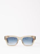 Jacques Marie Mage - Dealan D-frame Acetate And Metal Sunglasses - Mens - Taupe