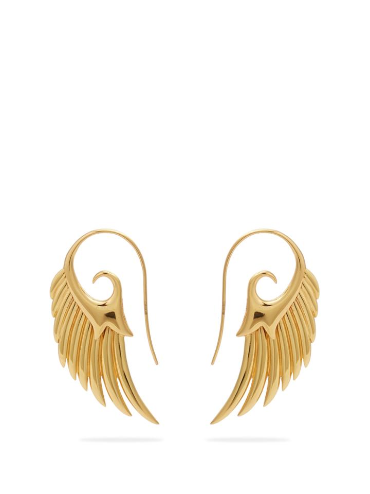 Noor Fares Fly Me To The Moon Yellow-gold Earrings