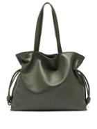 Ladies Bags Loewe - Flamenco Xl Leather Shoulder Bag - Womens - Khaki