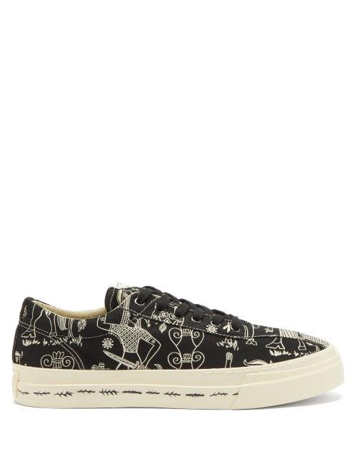 Matchesfashion.com Stepney Workers Club - X Endless Joy Dellow Canvas Trainers - Mens - Black Print