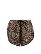 Matchesfashion.com The Upside - Leo Violet Leopard Print Satin Shorts - Womens - Leopard
