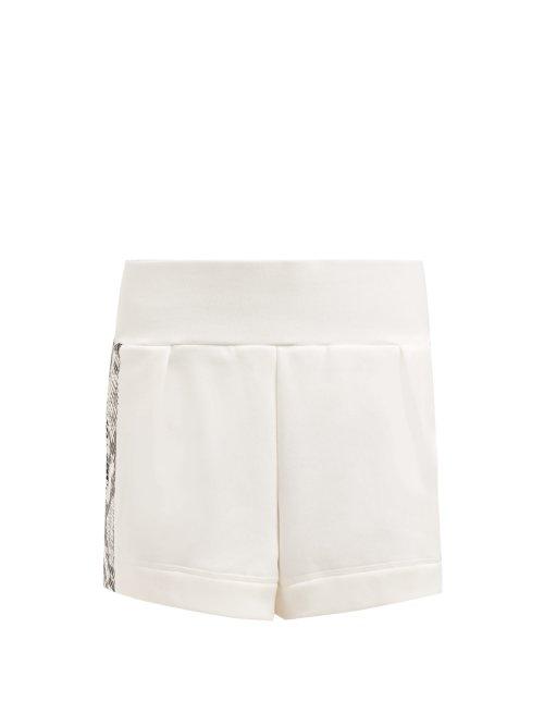 Matchesfashion.com Adidas By Stella Mccartney - Essential Snake Print Performance Shorts - Womens - White Multi