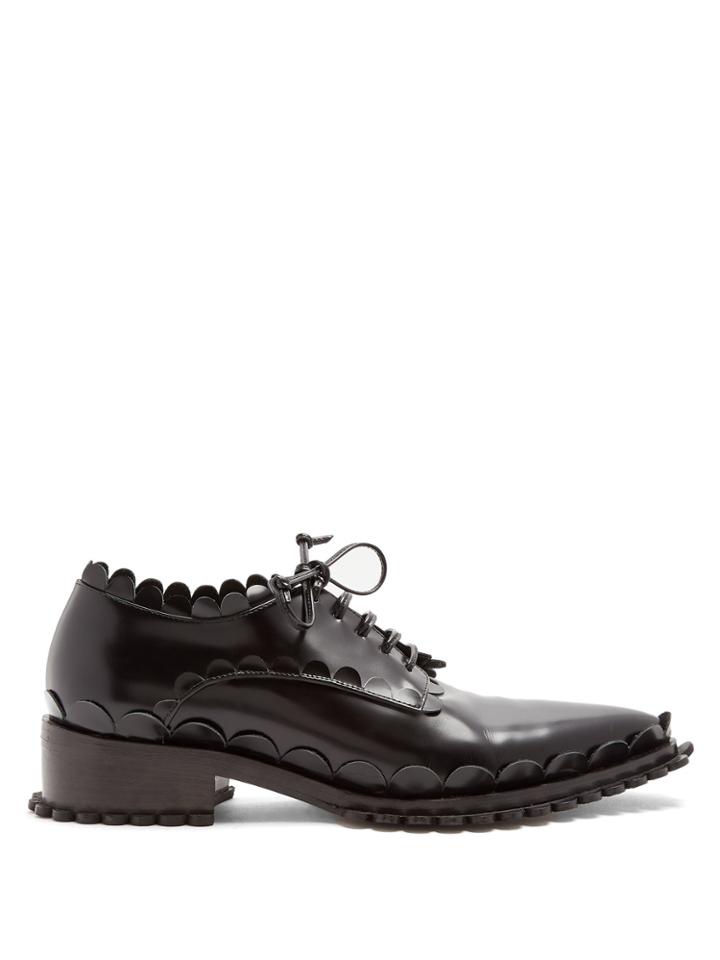 Simone Rocha Scallop-edged Leather Shoes