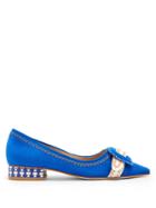Rue St. Aurea Buckle-detail Suede Flats