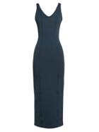 Matchesfashion.com Maison Margiela - Sleeveless Double Faced Jersey Dress - Womens - Blue