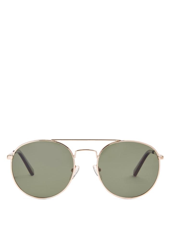 Le Specs Revolution Round-frame Metal Sunglasses