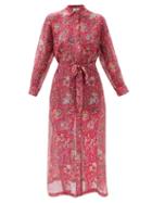 Matchesfashion.com Etro - Giannutri Paisley-print Cotton-blend Shirt Dress - Womens - Pink Multi