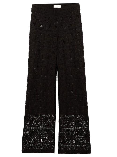 Serena Bute Straight-leg Mid-rise Lace Trousers