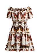 Dolce & Gabbana Butterfly-print Cotton Poplin Mini Dress