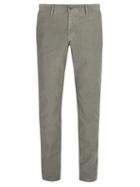 Matchesfashion.com Incotex - Slim Fit Cotton Twill Chino Trousers - Mens - Light Grey