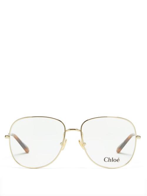 Matchesfashion.com Chlo - Round Metal Glasses - Womens - Gold