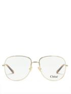 Matchesfashion.com Chlo - Round Metal Glasses - Womens - Gold
