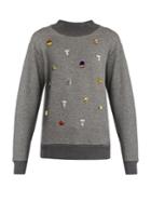 Muveil Embellished Cotton-jersey Sweatshirt