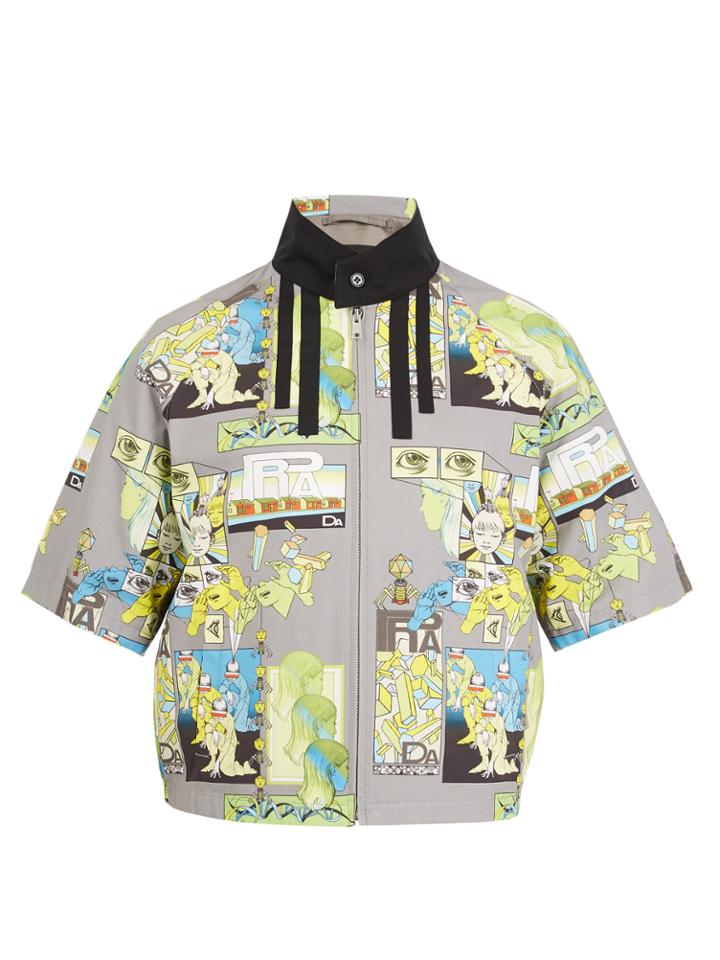 Prada Comic-print Short-sleeved Jacket