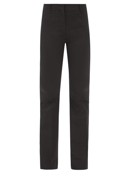 Jacquemus - Pinu Wool-blend Twill Flared Trousers - Womens - Black