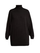 Matchesfashion.com Balenciaga - Roll Neck Wool And Cashmere Blend Sweater - Womens - Black Red